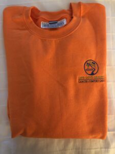 orange crew neck sweatshirt
