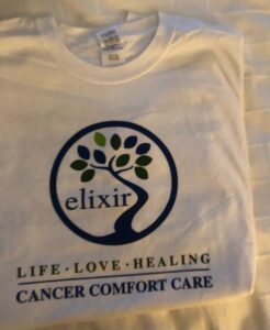 Large Elixir logo white crewneck shirt