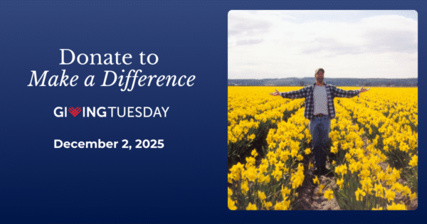 GivingTuesday Thank You Donations Nonprofit Facebook Post in Dark Blue White Style